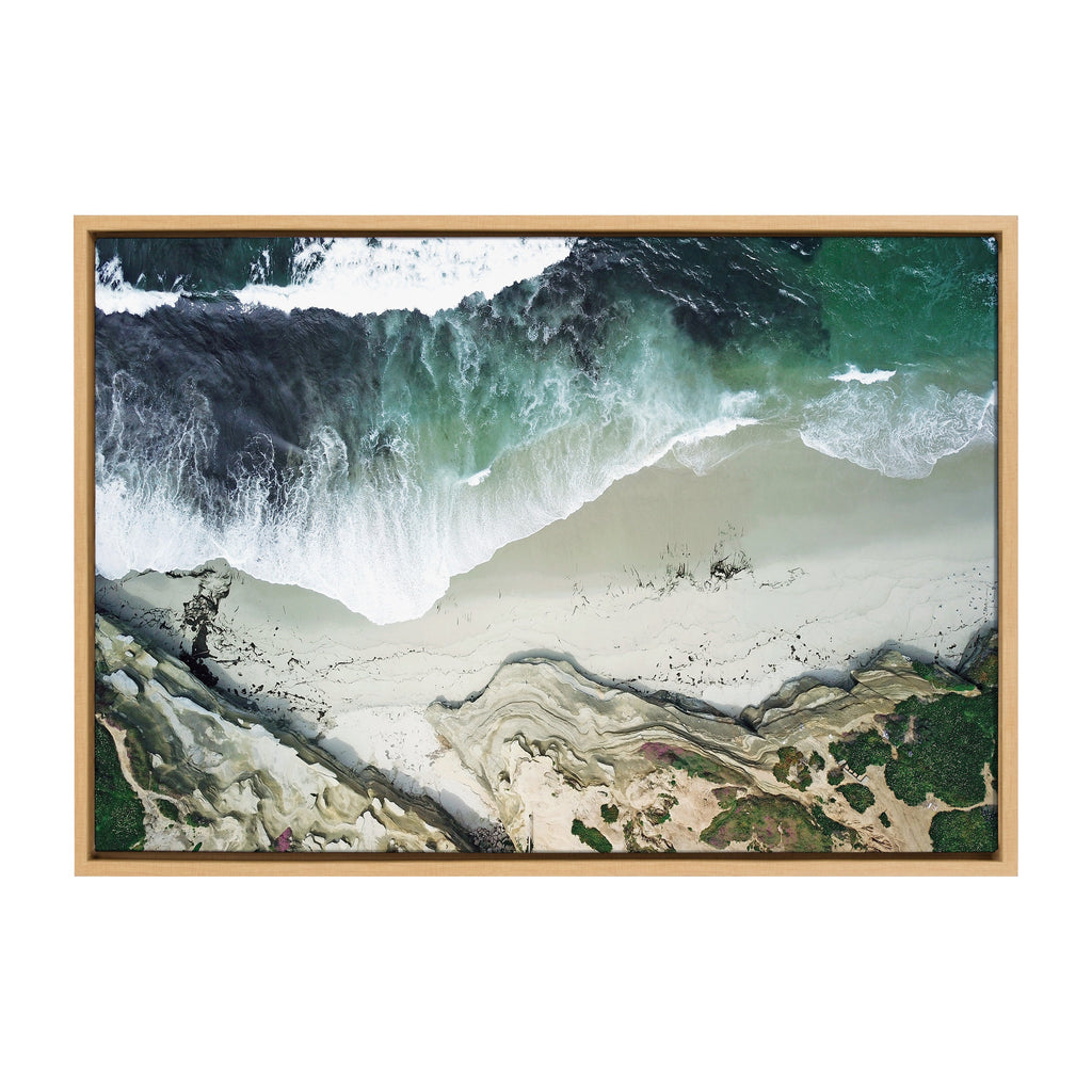 Sylvie La Jolla Curves Framed Canvas by Rachel Bolgov