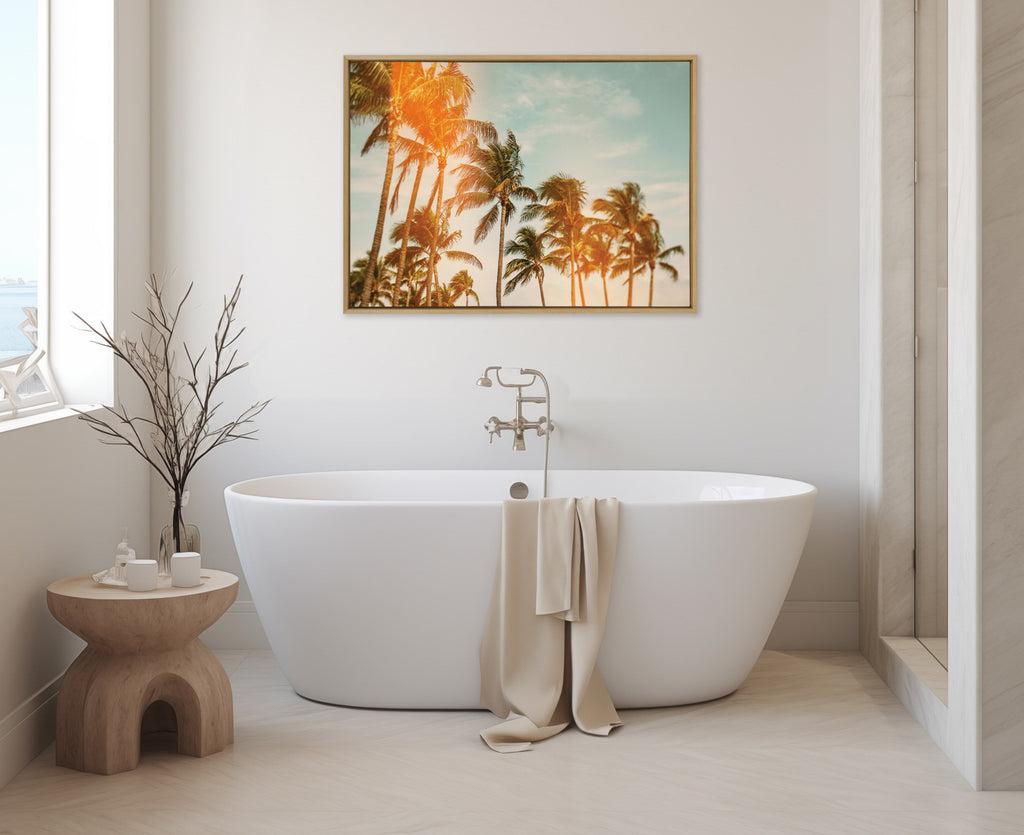 Sylvie Miami Breeze Framed Canvas by Alicia Bock
