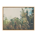 Sylvie A Desert Prickly Pear Cactus Framed Canvas by Laura Evans