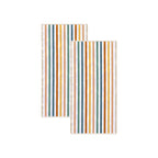 Oversized Striped Border Cabana Beach Towels - Santa Cruz