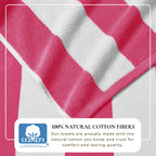 Cotton Velour Cabana Stripe Beach Towel - Novia Collection.
