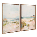 Sylvie Beaded Tranquil Landscape III and V Framed Canvas Art Set by Amy Lighthall