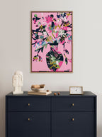 Sylvie Beaded Pinnacle Vase Framed Canvas by Inkheart Designs