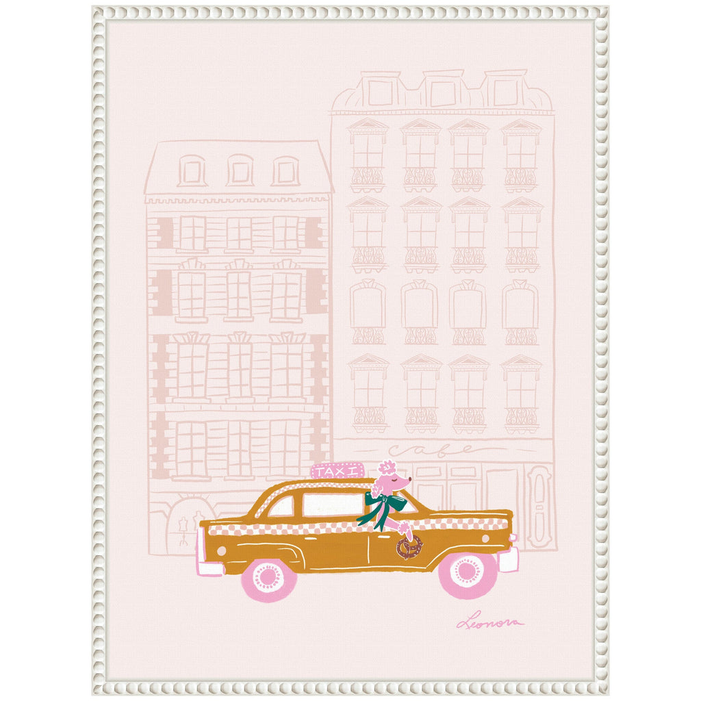 Sylvie Beaded NYC Joy Ride Framed Canvas by Yellow Heart Art