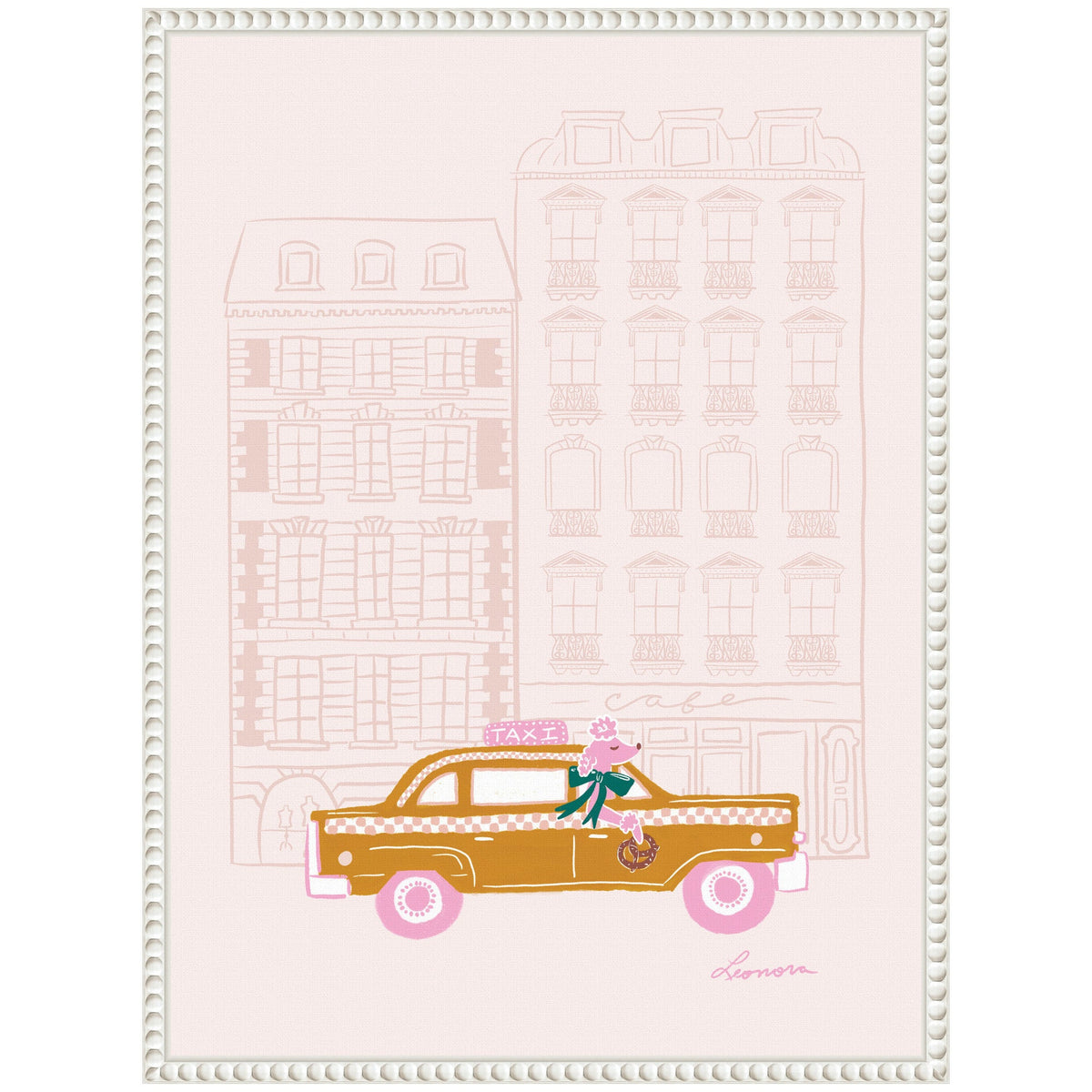 Sylvie Beaded NYC Joy Ride Framed Canvas by Yellow Heart Art