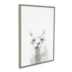 Sylvie Alpaca Framed Canvas by Simon Te of Tai Prints