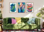 Sylvie Bright Abstract 2 Framed Canvas by Jessi Raulet of Ettavee
