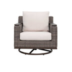 Beaufort 4-Piece Wicker Sofa Set with Swivel Rocking Chairs