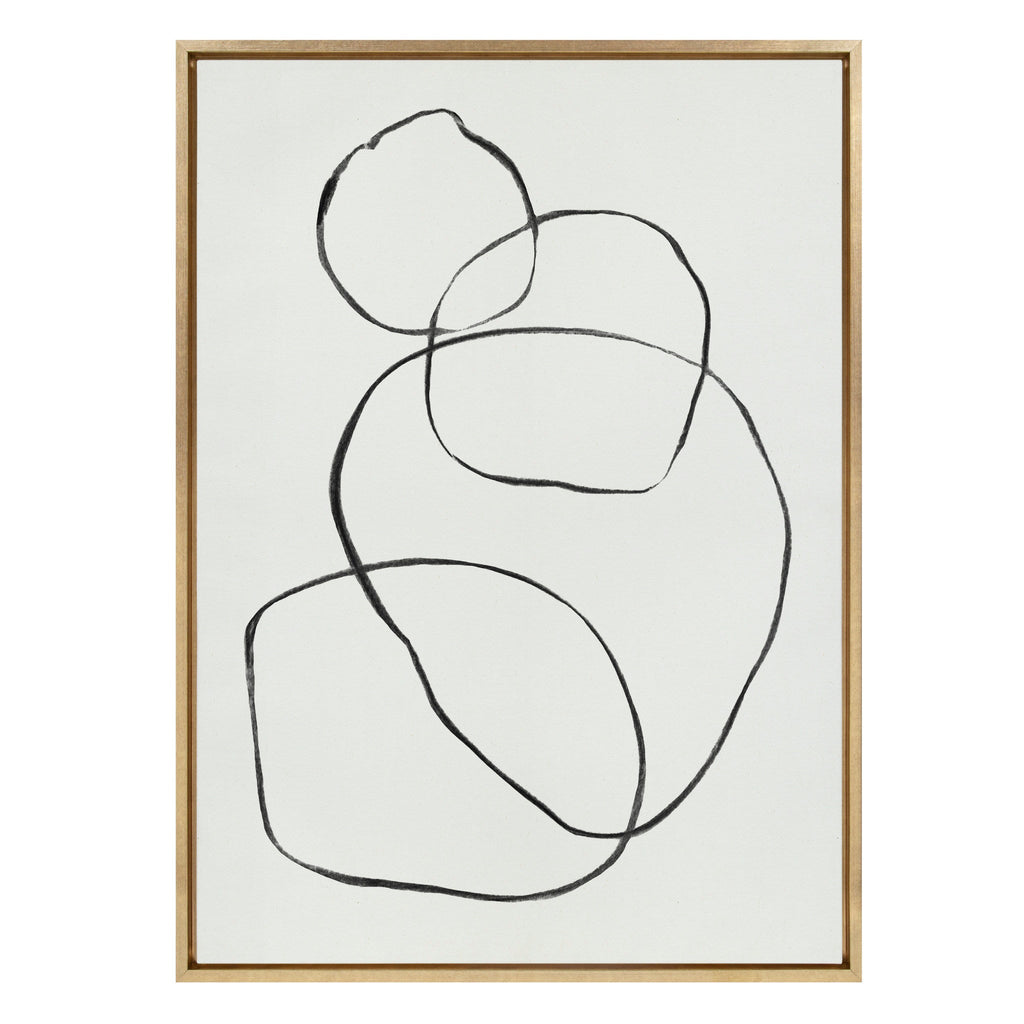 Sylvie 869 Going in Circles Framed Canvas by Teju Reval of SnazzyHues
