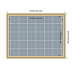 Framed Fabric Pinboard Light Blue Plaid Wall Organization