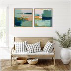 Color Block No. 1 & No. 2 2 Piece Framed Canvas Wall Art Set by Amy Lighthall