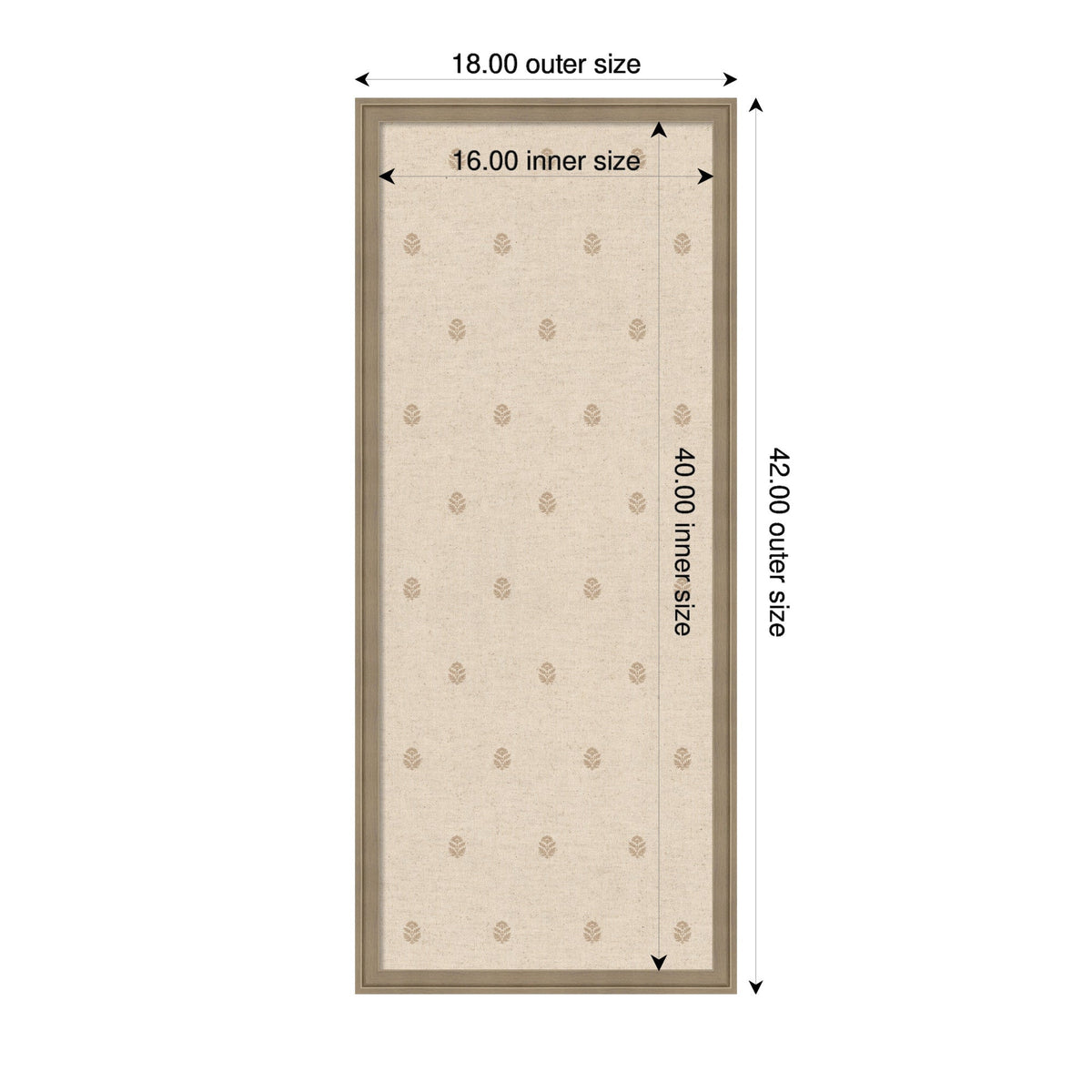 Pinboard Beige Botanical Block Print