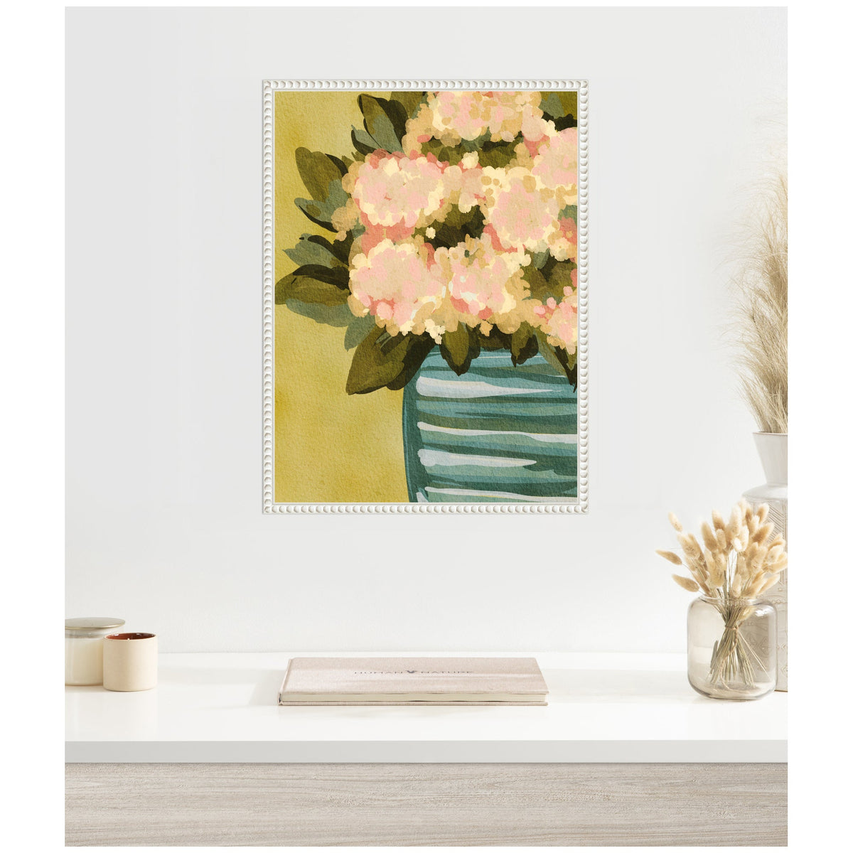 Sylvie Blush Blossoms Framed Canvas by Nikita Jariwala