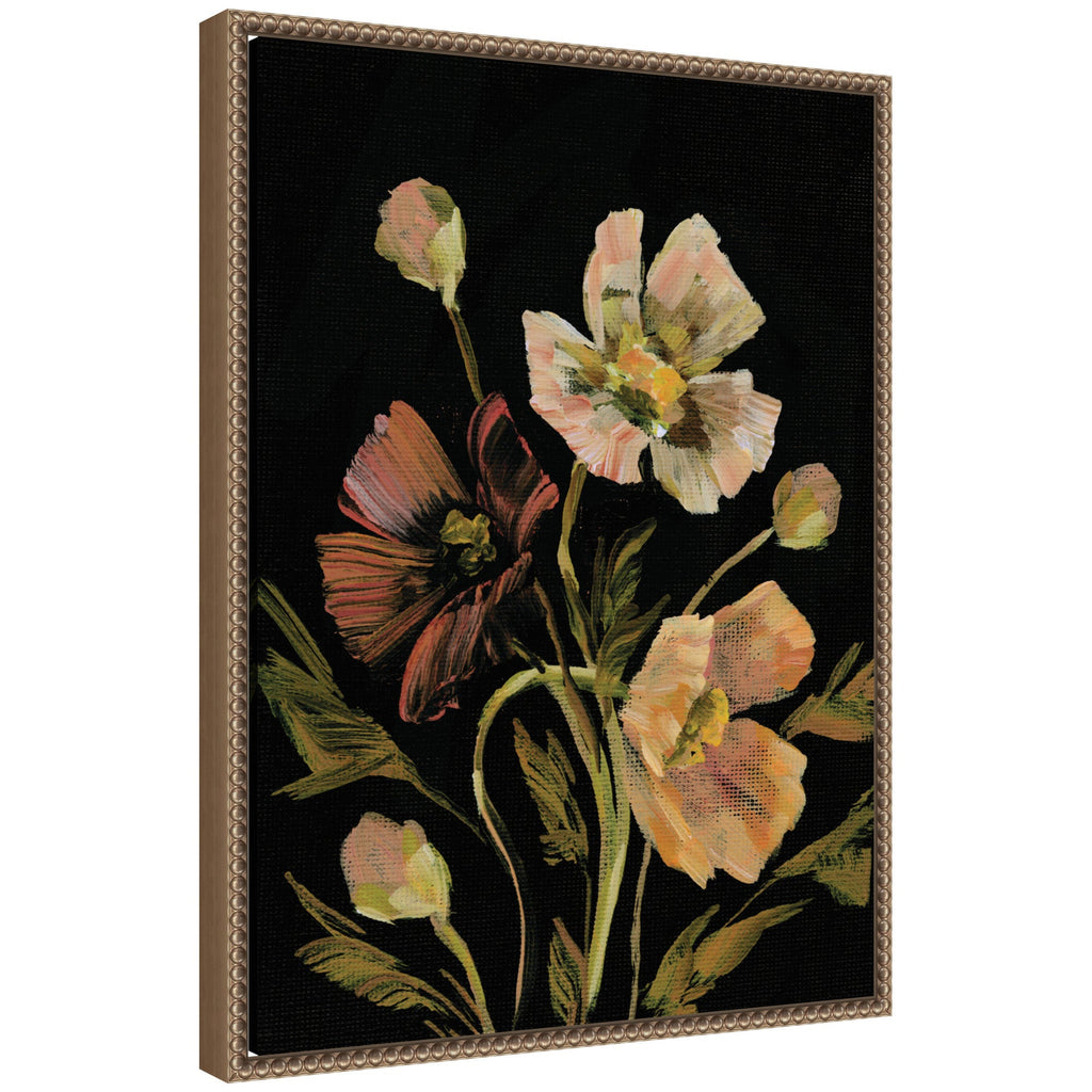 Sylvie Moody Floral 5 Framed Canvas by Annie Quigley