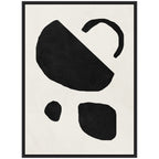 Sylvie Black Geometric Abstract 2 Framed Canvas by July Art Prints