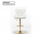 Adjustable Swivel Bar Stool With Nailhead Trim (Set of 2)