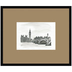 Postcard London by Teju Reval Framed Wall Art Print Matted
