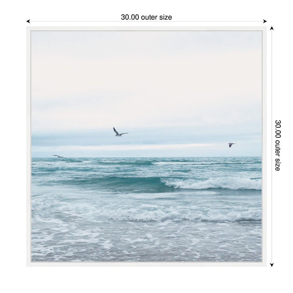 Sylvie Ocean Swim 2 Square Framed Canvas by Stephanie Klatt