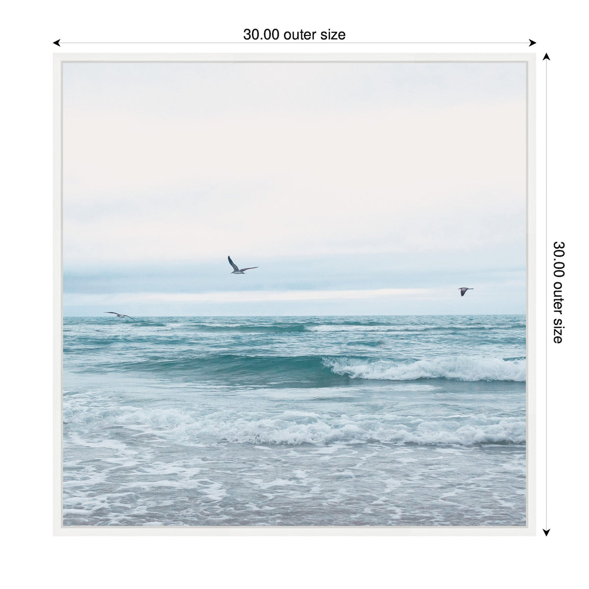 Sylvie Ocean Swim 2 Square Framed Canvas by Stephanie Klatt