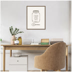 Kitchen Conversion Charts Gallon Tbsp by The Creative Bunch Studio Framed Canvas Wall Art Print