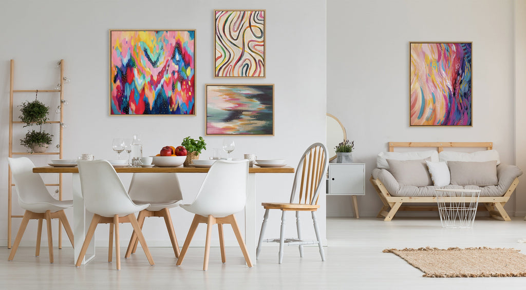 Sylvie EV Brushstroke 100 Framed Canvas by Jessi Raulet of Ettavee