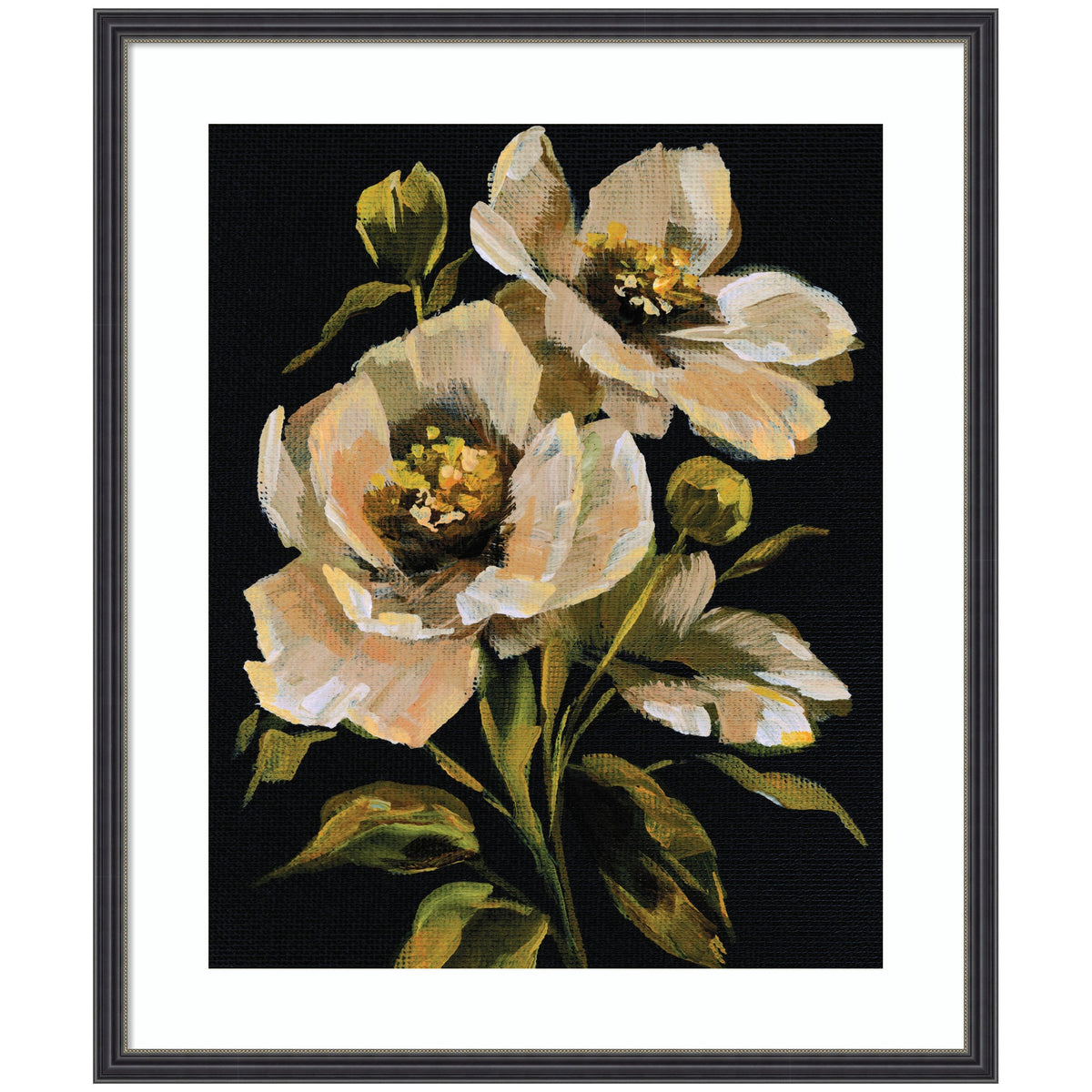 Framed Art Moody Floral 8 by Annie Quigley