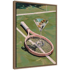 Tennis Martini by Honey Island Studio Framed Canvas Wall Art Print