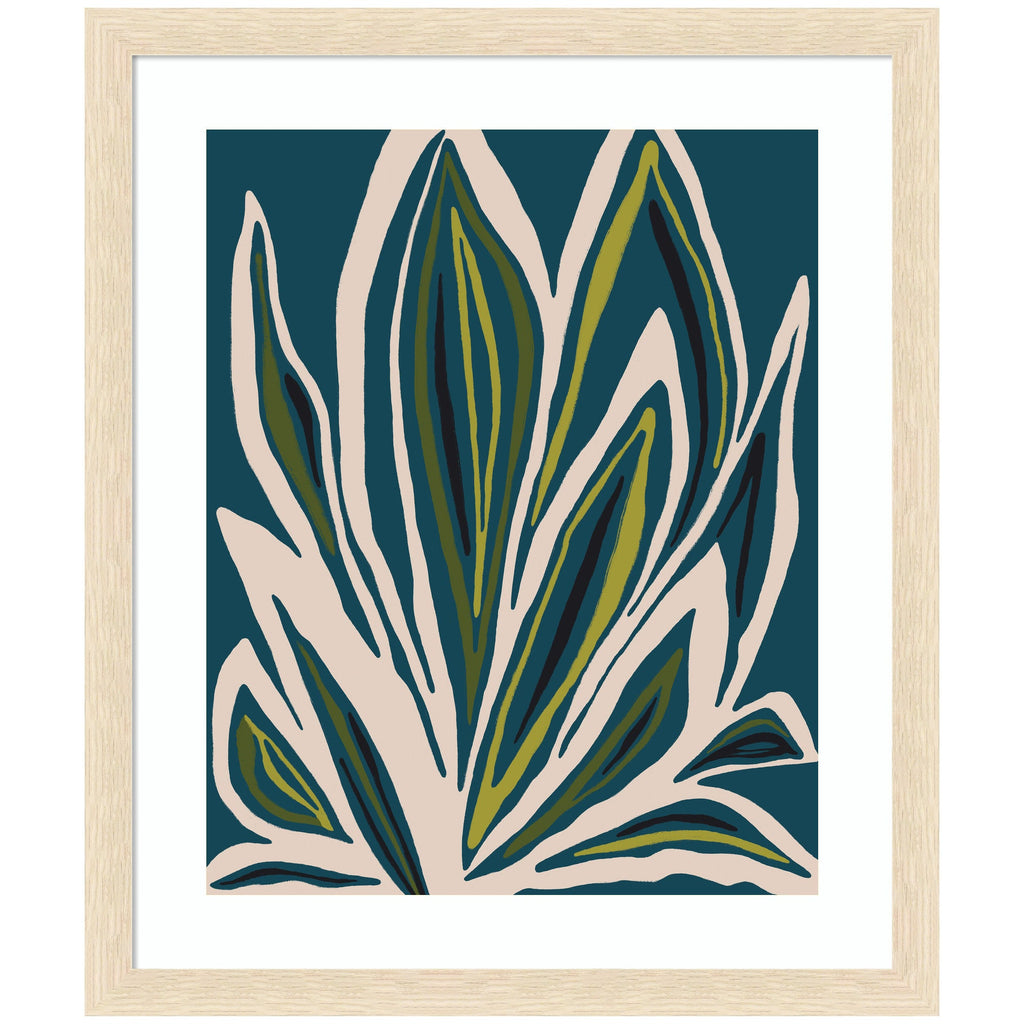 Framed Art Blue Flora 1 by Alicia Bock