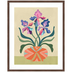 Framed Art Iris and Vase by Rachel Lee