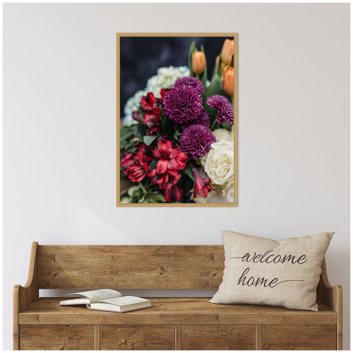 Sylvie Wine Bouquet Framed Canvas by Alicia Abla