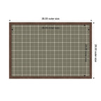 Framed Fabric Pinboard Sage Green Plaid Wall Organization
