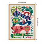 Sylvie Safari Animals Framed Canvas by Rachel Lee
