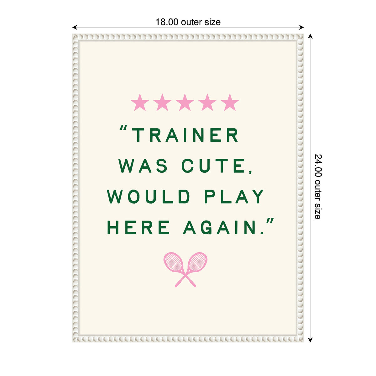 Trainer Was Cute Would Play Here Again, by Lucky Guava Framed Canvas Wall Art Print