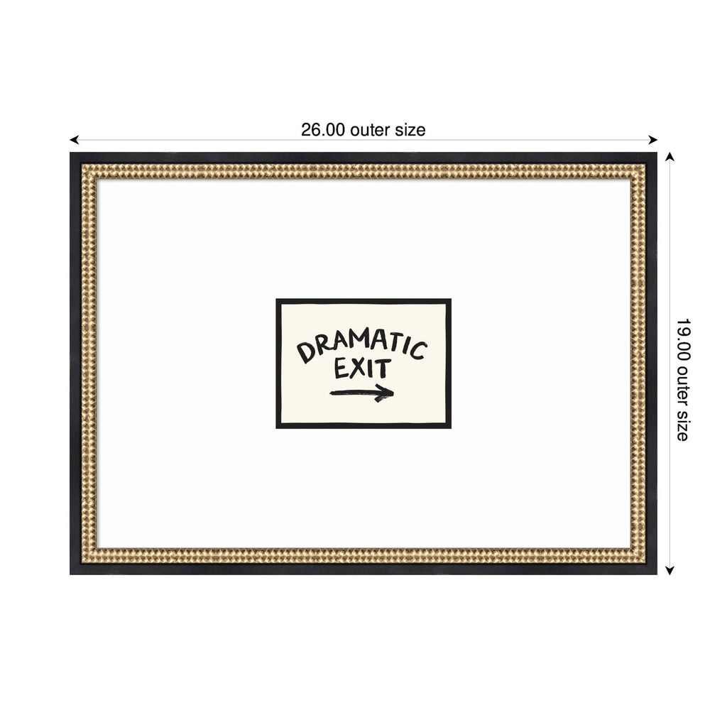 Dramatic Exit Entryway Sign by Lucky Guava Framed Wall Art Print