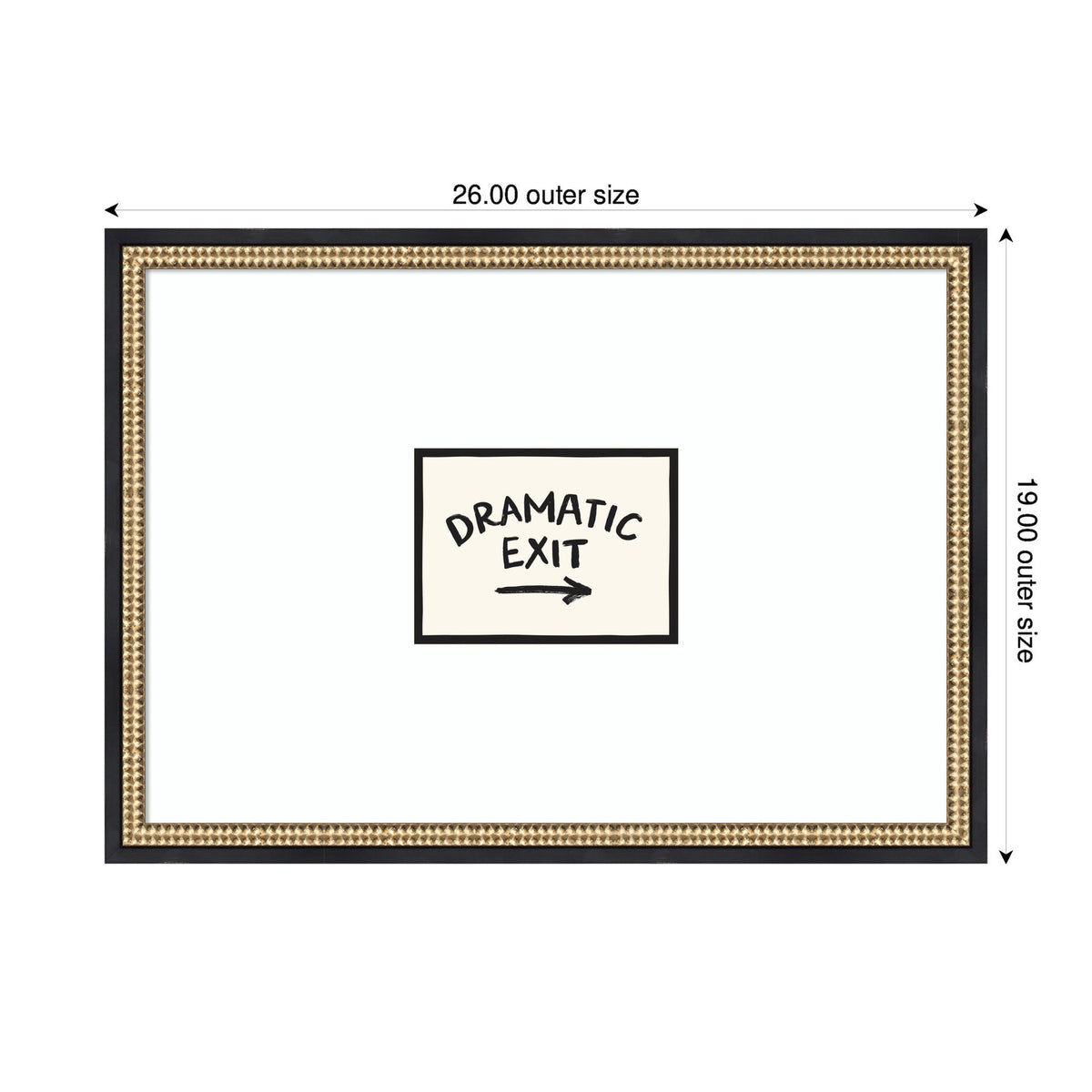 Dramatic Exit Entryway Sign by Lucky Guava Framed Wall Art Print