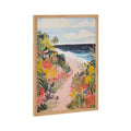 Gallery Tropical Bright Ocean Path Landscape Print by The Creative Bunch Studio