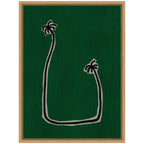 Sylvie Soul Bound Green Framed Canvas by Shatha Al Dafai