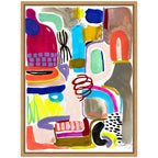 Sylvie Abstract 12 Framed Canvas by Emma Daisy