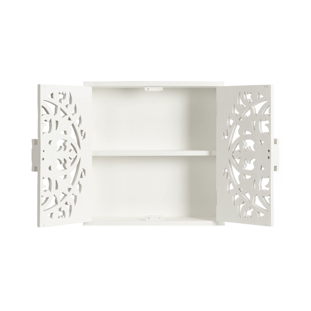 Saanvi Carved Wood Wall Cabinet
