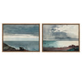 Sylvie Winslow Homer Prouts Neck Evening 1894  and Winslow Homer Breaking Storm Coast of Maine 1894 Framed Canvas by The Art Institute of Chicago
