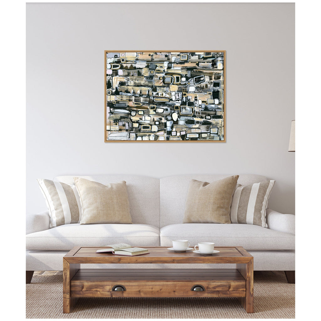 Sylvie Snowfall Horizontal Framed Canvas by Leah Nadeau