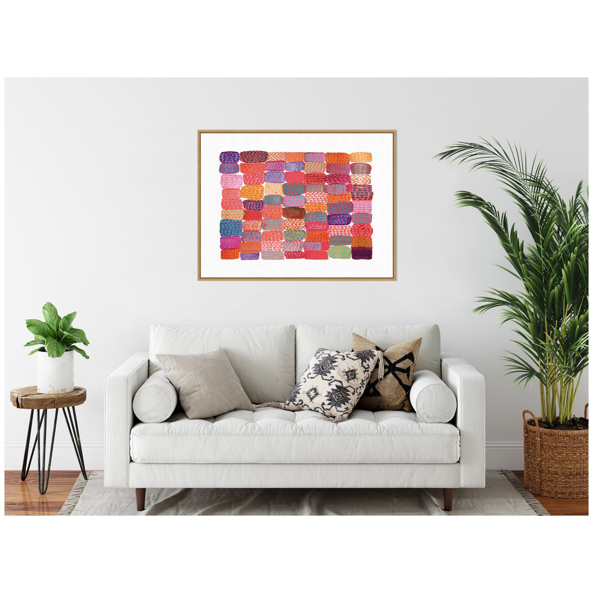 LD Palette Patchwork by Lordy Dordie Framed Canvas Wall Art Print