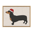 Sylvie Dachshund Through The Snow Framed Canvas by Jake Goossen