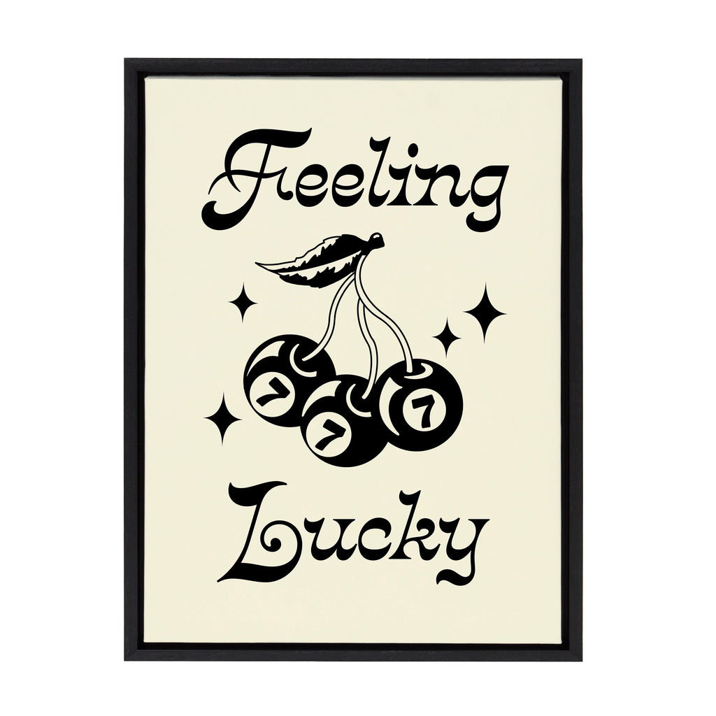 Sylvie Feeling Lucky Cherries Framed Canvas by Alli Standefer