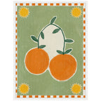 Sylvie Lush Duo 5 Orange Framed Canvas by Shatha Al Dafai