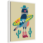 Sylvie Surfer Pigeon Framed Canvas by Rachel Lee