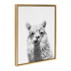Sylvie Alpaca Framed Canvas by Simon Te of Tai Prints