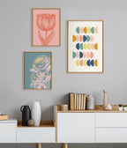 Sylvie Simple Shapes in Soft Colors Framed Canvas by Apricot and Birch