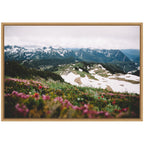 Sylvie Snow Covered Mountain Landscape Framed Canvas by Patricia Hasz