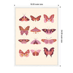 Sylvie Vintage Retro Boho Butterflies Framed Canvas by Honey Island Studio
